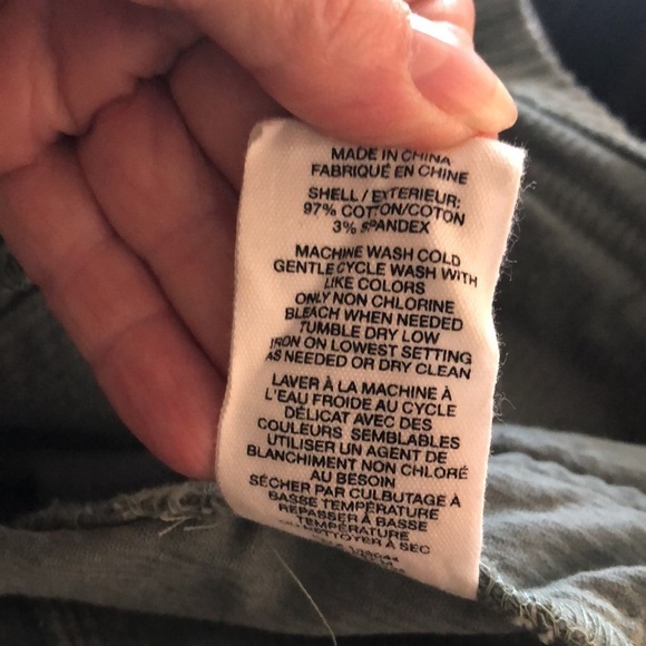 AVEC LES FILLES Sage Green Wide Wale Corduroy Cropped Jacket Size Medium - Picture 12 of 12